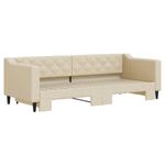 Casa si Gradina - Mobilier - Paturi si accesorii - Paturi - Pat de zi cu extensie, crem, 80x200 cm, textil - Infinity.ro