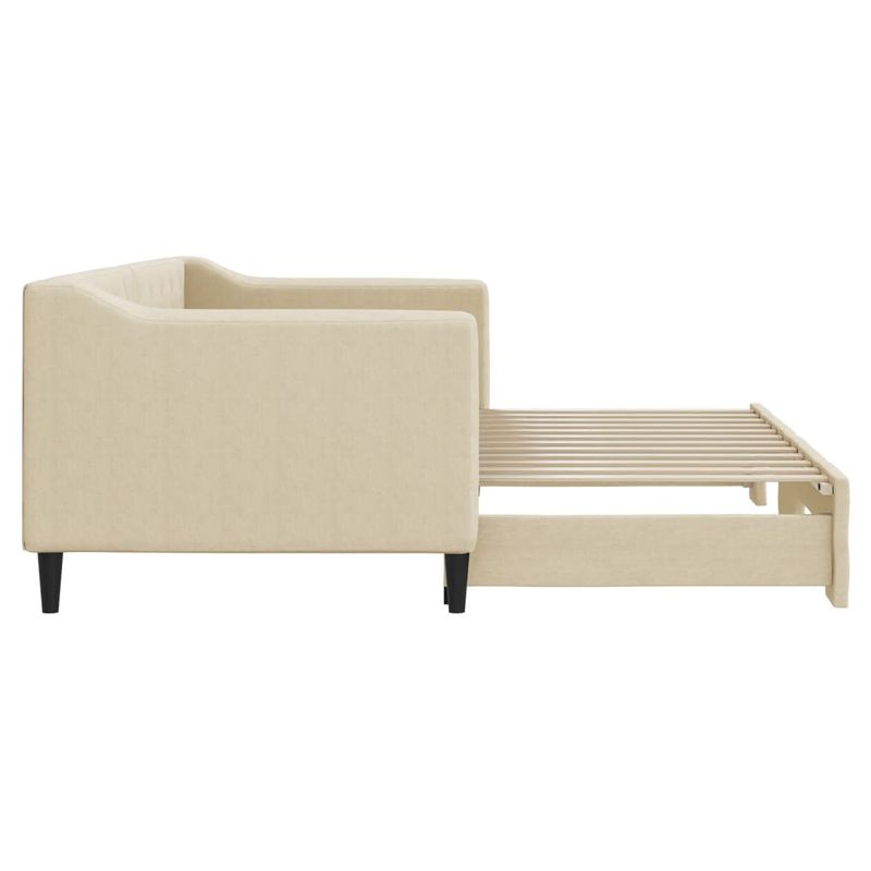 Casa si Gradina - Mobilier - Paturi si accesorii - Paturi - Pat de zi cu extensie, crem, 80x200 cm, textil - Infinity.ro