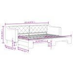 Casa si Gradina - Mobilier - Paturi si accesorii - Paturi - Pat de zi cu extensie, crem, 80x200 cm, textil - Infinity.ro