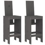 Casa si Gradina - Gradina si terasa - Mobilier exterior - Seturi mobila gradina - Set bar de gradina, 3 piese, gri, lemn masiv de pin - Infinity.ro