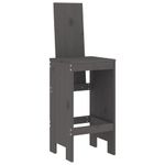 Casa si Gradina - Gradina si terasa - Mobilier exterior - Seturi mobila gradina - Set bar de gradina, 3 piese, gri, lemn masiv de pin - Infinity.ro