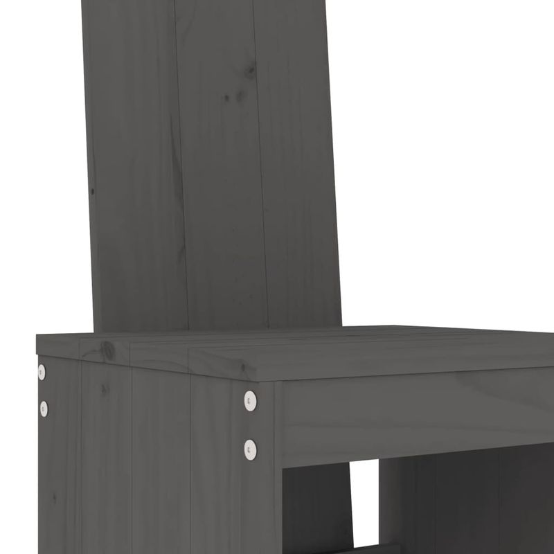 Casa si Gradina - Gradina si terasa - Mobilier exterior - Seturi mobila gradina - Set bar de gradina, 3 piese, gri, lemn masiv de pin - Infinity.ro