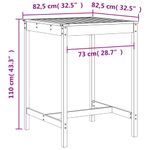 Casa si Gradina - Gradina si terasa - Mobilier exterior - Seturi mobila gradina - Set bar de gradina, 3 piese, gri, lemn masiv de pin - Infinity.ro