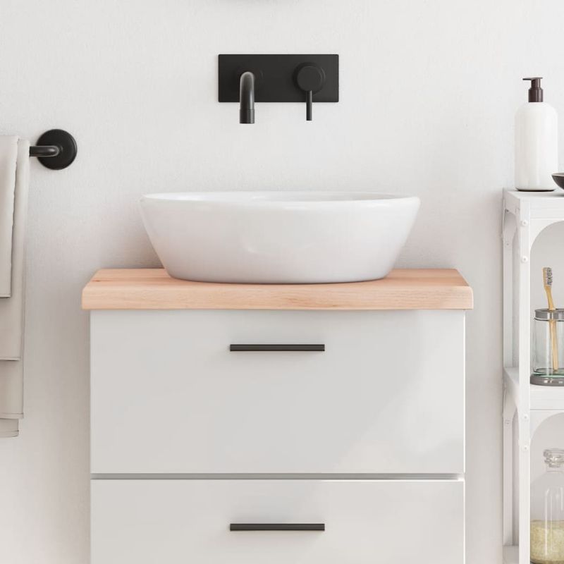 Casa si Gradina - Mobilier - Mobilier baie - Blaturi baie - Blat de baie, 60x30x(2-4) cm, lemn masiv netratat - Infinity.ro