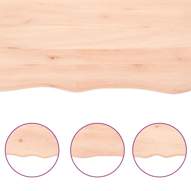 Casa si Gradina - Mobilier - Mobilier baie - Blaturi baie - Blat de baie, 60x30x(2-4) cm, lemn masiv netratat - Infinity.ro