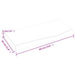 Casa si Gradina - Mobilier - Mobilier baie - Blaturi baie - Blat de baie, 60x30x(2-4) cm, lemn masiv netratat - Infinity.ro