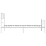 Casa si Gradina - Mobilier - Paturi si accesorii - Paturi - Cadru de pat metalic cu tablie de cap/picioare, alb, 100x200 cm - Infinity.ro