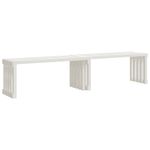 Casa si Gradina - Gradina si terasa - Mobilier exterior - Bancute de gradina - Banca gradina extensibila alb, 212,5x40,5x45 cm, lemn masiv pin - Infinity.ro