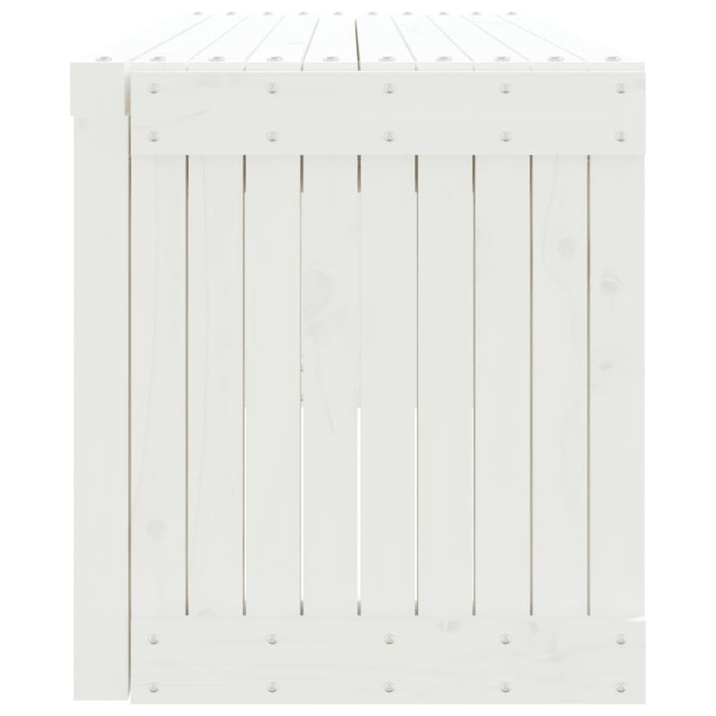 Casa si Gradina - Gradina si terasa - Mobilier exterior - Bancute de gradina - Banca gradina extensibila alb, 212,5x40,5x45 cm, lemn masiv pin - Infinity.ro