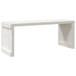 Casa si Gradina - Gradina si terasa - Mobilier exterior - Bancute de gradina - Banca gradina extensibila alb, 212,5x40,5x45 cm, lemn masiv pin - Infinity.ro