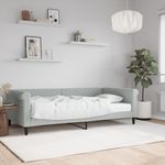 Casa si Gradina - Mobilier - Paturi si accesorii - Paturi - Pat de zi cu saltea, gri deschis, 100x200 cm, catifea - Infinity.ro