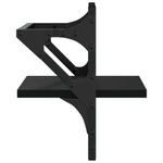 Casa si Gradina - Mobilier - Biblioteci si rafturi - Rafturi - Rafturi de perete cu bare, 2 buc, negru, 30x25x30 cm - Infinity.ro