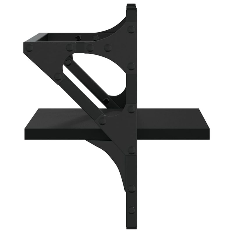 Casa si Gradina - Mobilier - Biblioteci si rafturi - Rafturi - Rafturi de perete cu bare, 2 buc, negru, 30x25x30 cm - Infinity.ro