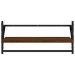 Casa si Gradina - Mobilier - Biblioteci si rafturi - Rafturi - Set rafturi de perete cu bare, 4 buc., stejar maro, lemn - Infinity.ro