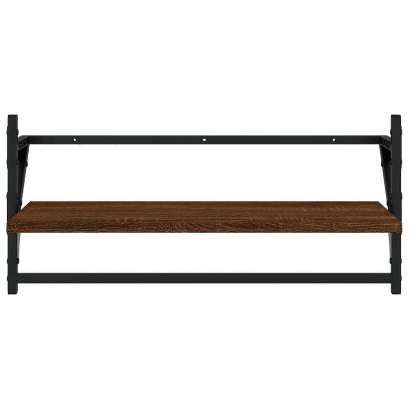 Casa si Gradina - Mobilier - Biblioteci si rafturi - Rafturi - Set rafturi de perete cu bare, 4 buc., stejar maro, lemn - Infinity.ro