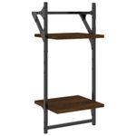 Casa si Gradina - Mobilier - Biblioteci si rafturi - Rafturi - Set rafturi de perete cu bare, 4 buc., stejar maro, lemn - Infinity.ro