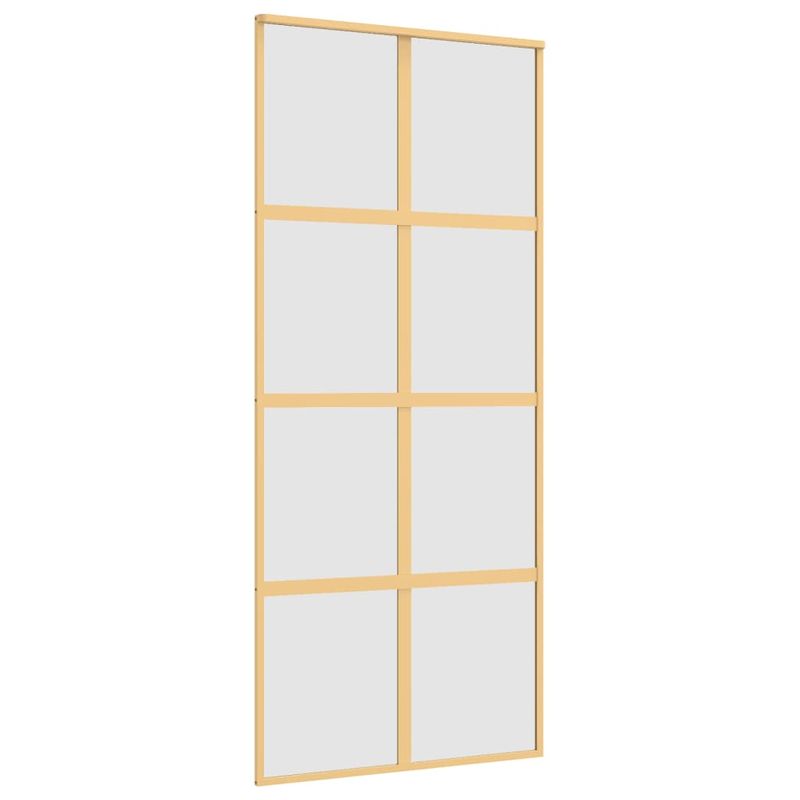 Casa si Gradina - Constructii - Usi interior, exterior si garaj - Usi interior - Usa glisanta, auriu, 90x205 cm, sticla ESG mata si aluminiu - Infinity.ro