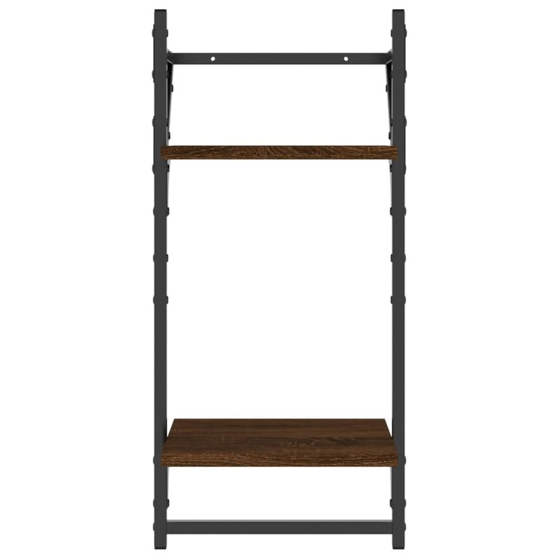 Casa si Gradina - Mobilier - Biblioteci si rafturi - Rafturi - Set rafturi de perete cu bare, 4 buc., stejar maro, lemn - Infinity.ro