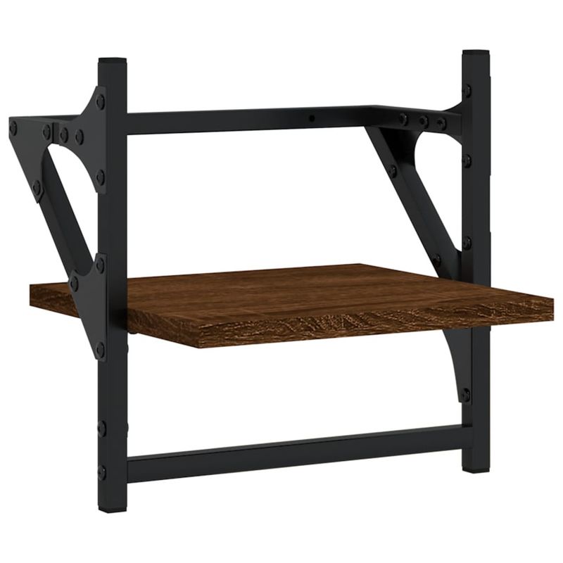 Casa si Gradina - Mobilier - Biblioteci si rafturi - Rafturi - Set rafturi de perete cu bare, 4 buc., stejar maro, lemn - Infinity.ro