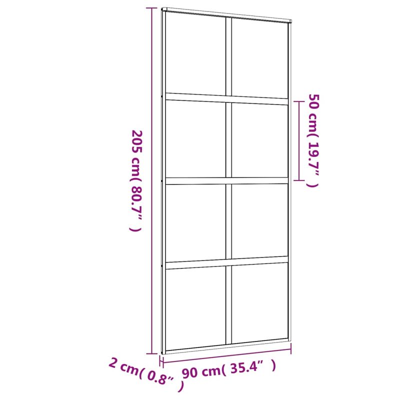 Casa si Gradina - Constructii - Usi interior, exterior si garaj - Usi interior - Usa glisanta, auriu, 90x205 cm, sticla ESG mata si aluminiu - Infinity.ro