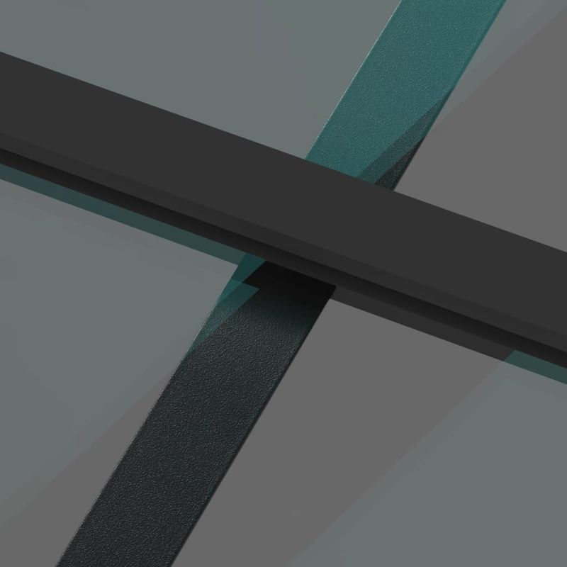 Casa si Gradina - Constructii - Usi interior, exterior si garaj - Usi garaj - Usa glisanta, negru, 90x205 cm, sticla securizata si aluminiu - Infinity.ro