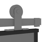 Casa si Gradina - Constructii - Usi interior, exterior si garaj - Usi garaj - Usa glisanta, negru, 90x205 cm, sticla securizata si aluminiu - Infinity.ro