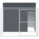 Petshop - Accesorii petshop - Culcusuri si custi - Custi interior si exterior - Cusca de caine cu tarc antracit 214x253x181 cm otel galvanizat - Infinity.ro