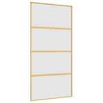 Casa si Gradina - Constructii - Usi interior, exterior si garaj - Usi garaj - Usa glisanta, auriu, 102,5x205 cm, sticla ESG mata si aluminiu - Infinity.ro