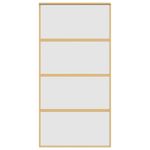 Casa si Gradina - Constructii - Usi interior, exterior si garaj - Usi garaj - Usa glisanta, auriu, 102,5x205 cm, sticla ESG mata si aluminiu - Infinity.ro