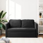 Casa si Gradina - Mobilier - Canapele si coltare - Canapele - Canapea extensibila 2 in 1, negru, 122x204x55 cm catifea - Infinity.ro