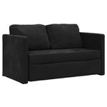 Casa si Gradina - Mobilier - Canapele si coltare - Canapele - Canapea extensibila 2 in 1, negru, 122x204x55 cm catifea - Infinity.ro
