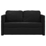 Casa si Gradina - Mobilier - Canapele si coltare - Canapele - Canapea extensibila 2 in 1, negru, 122x204x55 cm catifea - Infinity.ro