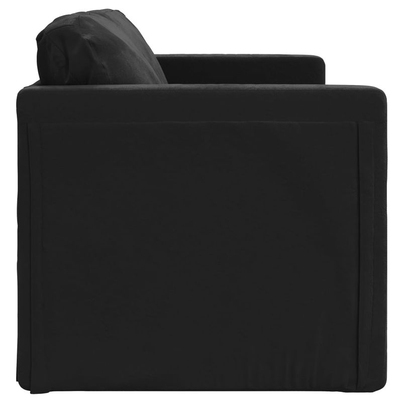 Casa si Gradina - Mobilier - Canapele si coltare - Canapele - Canapea extensibila 2 in 1, negru, 122x204x55 cm catifea - Infinity.ro