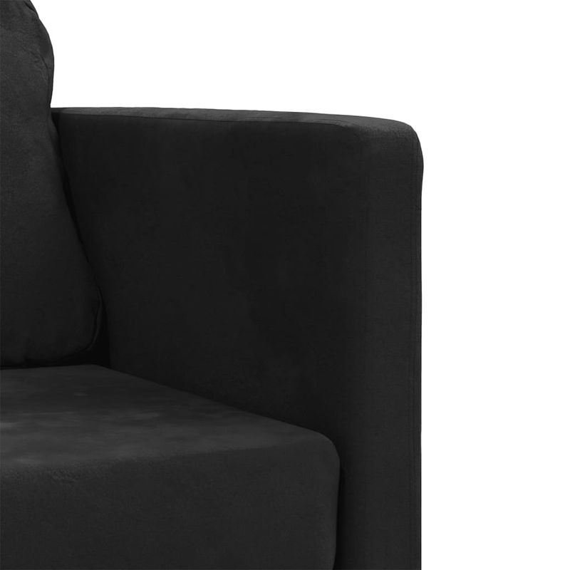 Casa si Gradina - Mobilier - Canapele si coltare - Canapele - Canapea extensibila 2 in 1, negru, 122x204x55 cm catifea - Infinity.ro