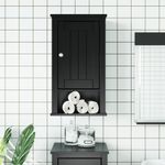 Casa si Gradina - Mobilier - Mobilier baie - Comode baie - Dulap de baie de perete "BERG" negru, 40x27x71,5 cm, lemn pin - Infinity.ro