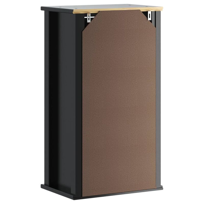 Casa si Gradina - Mobilier - Mobilier baie - Comode baie - Dulap de baie de perete "BERG" negru, 40x27x71,5 cm, lemn pin - Infinity.ro