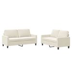 Casa si Gradina - Mobilier - Seturi de mobilier - Seturi living - Set de canapele cu perne, 2 piese, crem, catifea - Infinity.ro