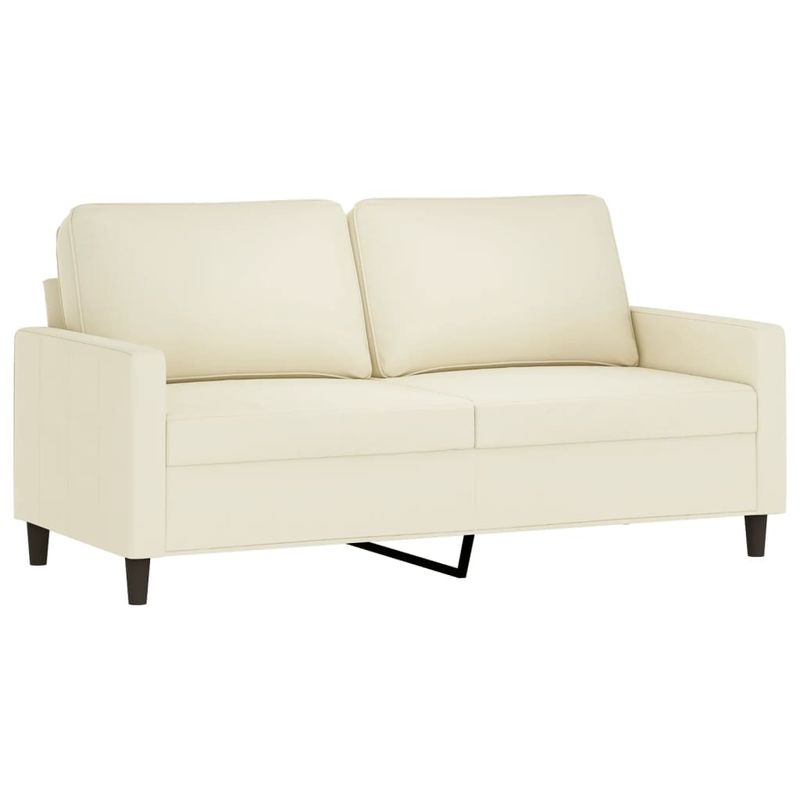 Casa si Gradina - Mobilier - Seturi de mobilier - Seturi living - Set de canapele cu perne, 2 piese, crem, catifea - Infinity.ro