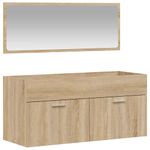 Casa si Gradina - Mobilier - Mobilier baie - Comode baie - Dulap de baie cu oglinda, stejar sonoma, lemn prelucrat - Infinity.ro