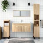 Casa si Gradina - Mobilier - Mobilier baie - Comode baie - Dulap de baie cu oglinda, stejar sonoma, lemn prelucrat - Infinity.ro