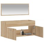Casa si Gradina - Mobilier - Mobilier baie - Comode baie - Dulap de baie cu oglinda, stejar sonoma, lemn prelucrat - Infinity.ro