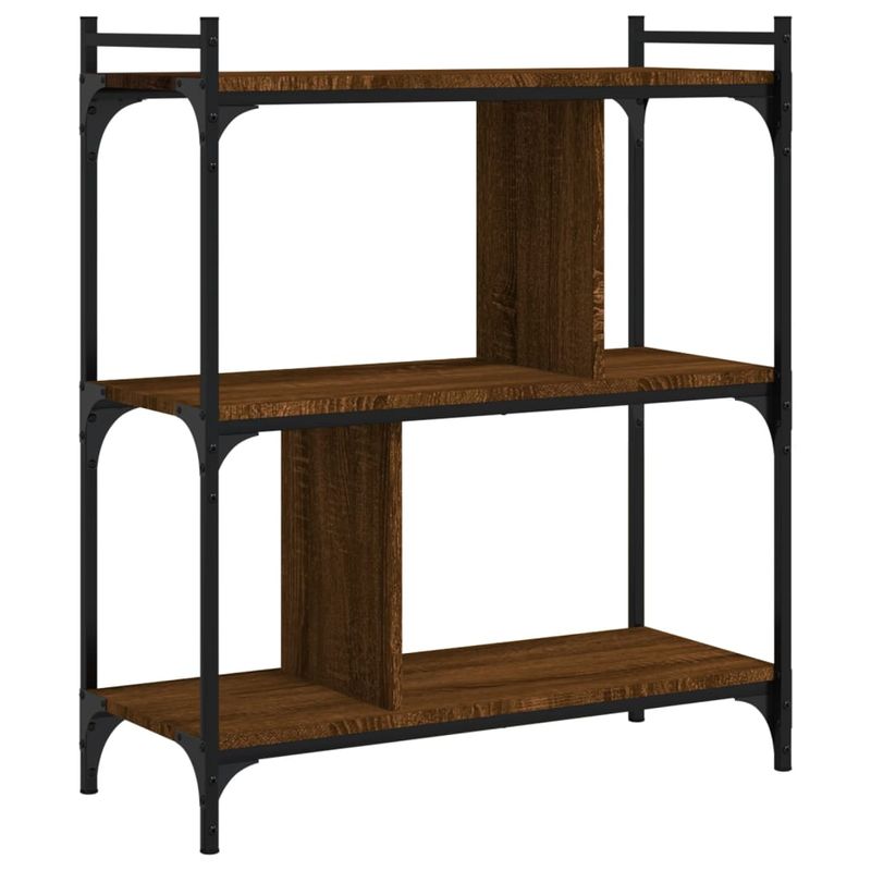 Casa si Gradina - Mobilier - Biblioteci si rafturi - Biblioteci - Biblioteca cu 3 niveluri, stejar maro 76x32x88 cm lemn compozit - Infinity.ro