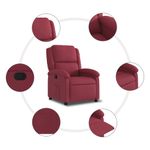 Casa si Gradina - Mobilier - Scaune si fotolii - Fotolii - Fotoliu rabatabil, rosu vin, material textil - Infinity.ro