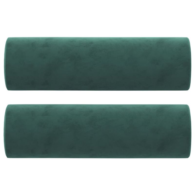 Casa si Gradina - Mobilier - Canapele si coltare - Canapele - Canapea cu 3 locuri cu pernute, verde inchis, 180 cm, catifea - Infinity.ro