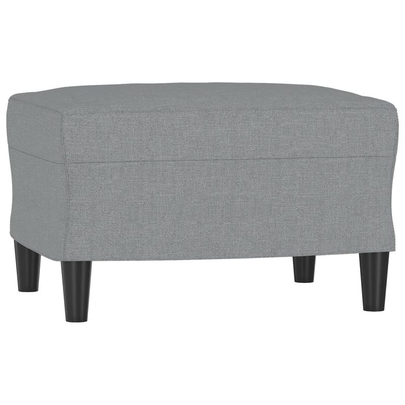 Casa si Gradina - Mobilier - Scaune si fotolii - Fotolii - Fotoliu canapea cu taburet, gri deschis, 60 cm, textil - Infinity.ro