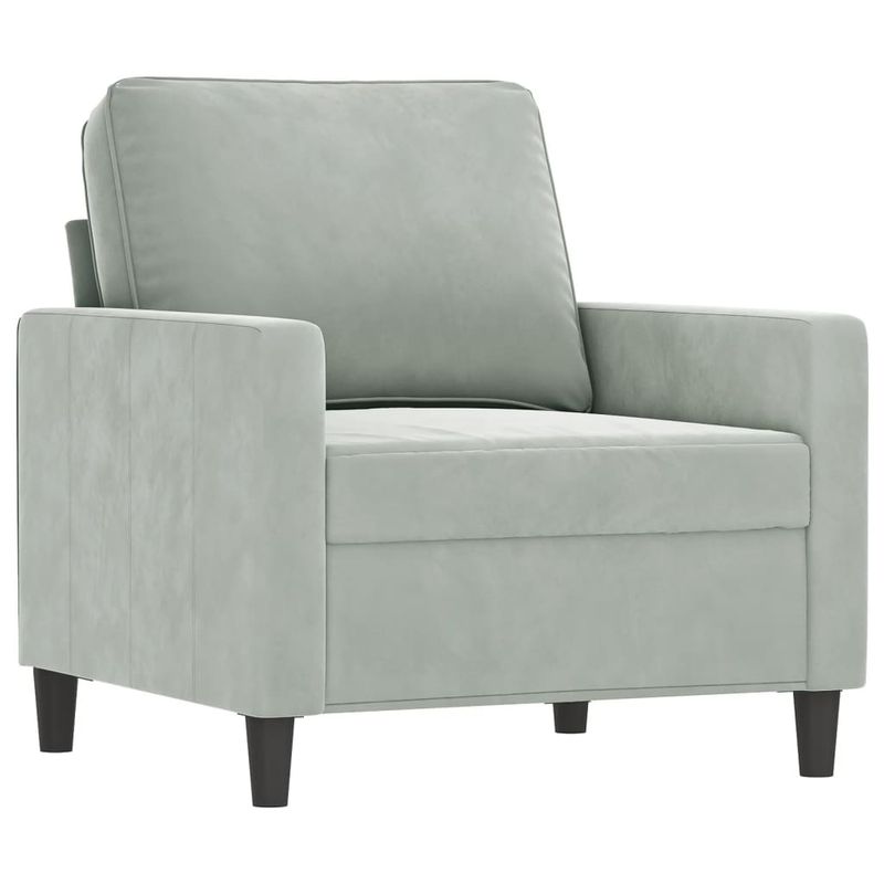 Casa si Gradina - Mobilier - Seturi de mobilier - Seturi living - Set de canapele, 4 piese, gri deschis, catifea - Infinity.ro