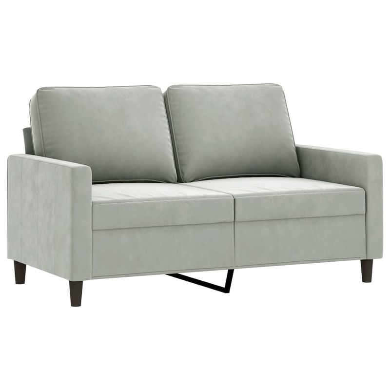 Casa si Gradina - Mobilier - Seturi de mobilier - Seturi living - Set de canapele, 4 piese, gri deschis, catifea - Infinity.ro