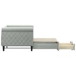 Casa si Gradina - Mobilier - Paturi si accesorii - Paturi - Pat de zi cu extensie si sertare, gri deschis 80x200 cm catifea - Infinity.ro
