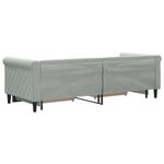Casa si Gradina - Mobilier - Paturi si accesorii - Paturi - Pat de zi cu extensie si sertare, gri deschis 80x200 cm catifea - Infinity.ro