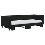 Casa si Gradina - Mobilier - Paturi si accesorii - Paturi - Pat de zi cu extensie si saltea, negru, 90x200 cm, catifea - Infinity.ro